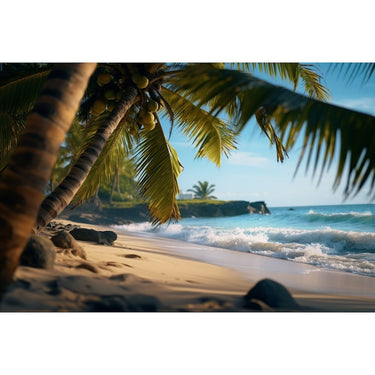 Beach and Palm Tree canvas